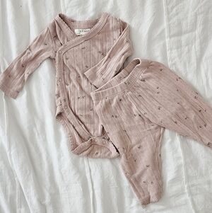 Colored Organics Kimono Baby Set